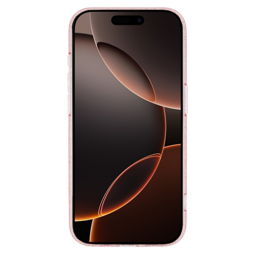 Удароустойчив калъф Glitter MagSF за iPhone 16 Pro, Розов