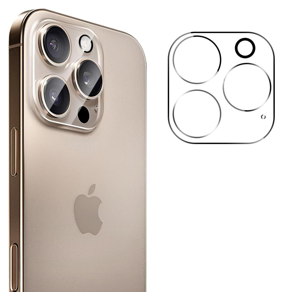Стъклен Протектор за камера на  iPhone 16 Pro / 16 Pro Max, Прозрачен