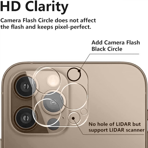 Стъклен Протектор за камера на  iPhone 16 Pro / 16 Pro Max, Прозрачен