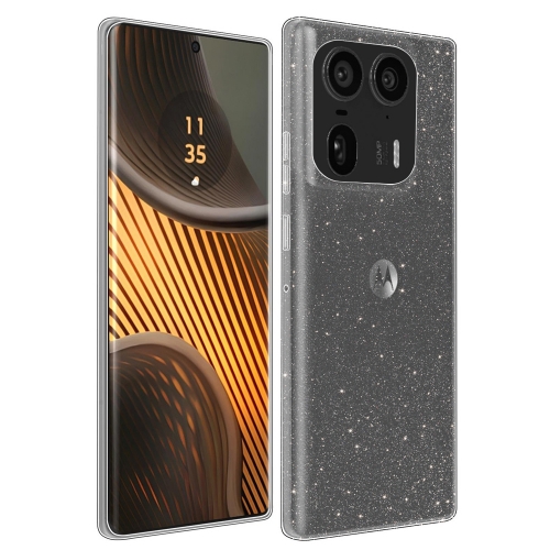 Силиконов калъф Techsuit SparkleSkin за Motorola Edge 50 Ultra, Прозрачен