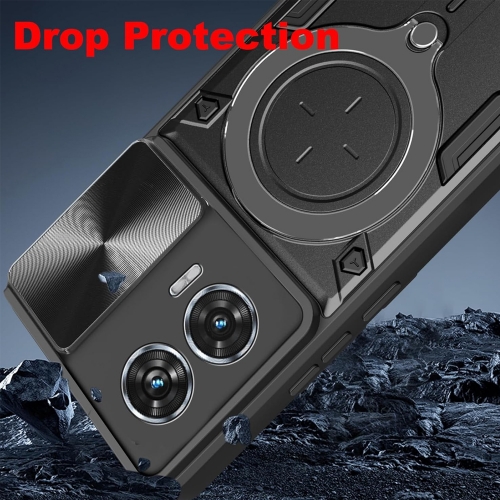 Удароустойчив калъф Techsuit Camguard pro за Motorola Moto G85, Черен