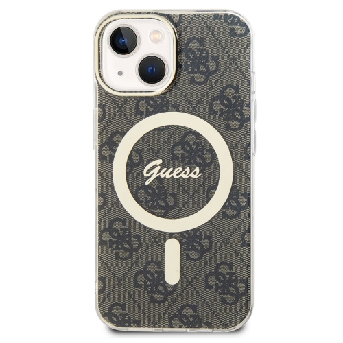 Калъф GUESS, IML 4G MagSafe за iPhone 15, GUHMP15SH4STW, Кафяв
