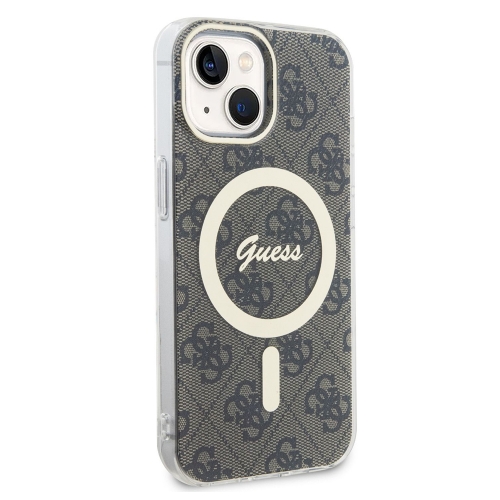 Калъф GUESS, IML 4G MagSafe за iPhone 15, GUHMP15SH4STW, Кафяв