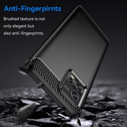 Силиконов Калъф Techsuit Carbon Fibre Brushed за Motorola Moto G72, Черен