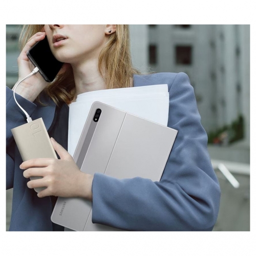Външна батерия Samsung FastCharge 10 000 mAh 2xUSB-C 25W, EB-P3400XUE, Power Bank, Бежов