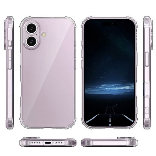 Силиконов калъф Anti Shock за iPhone 16 Plus, 1.5mm, Прозрачен