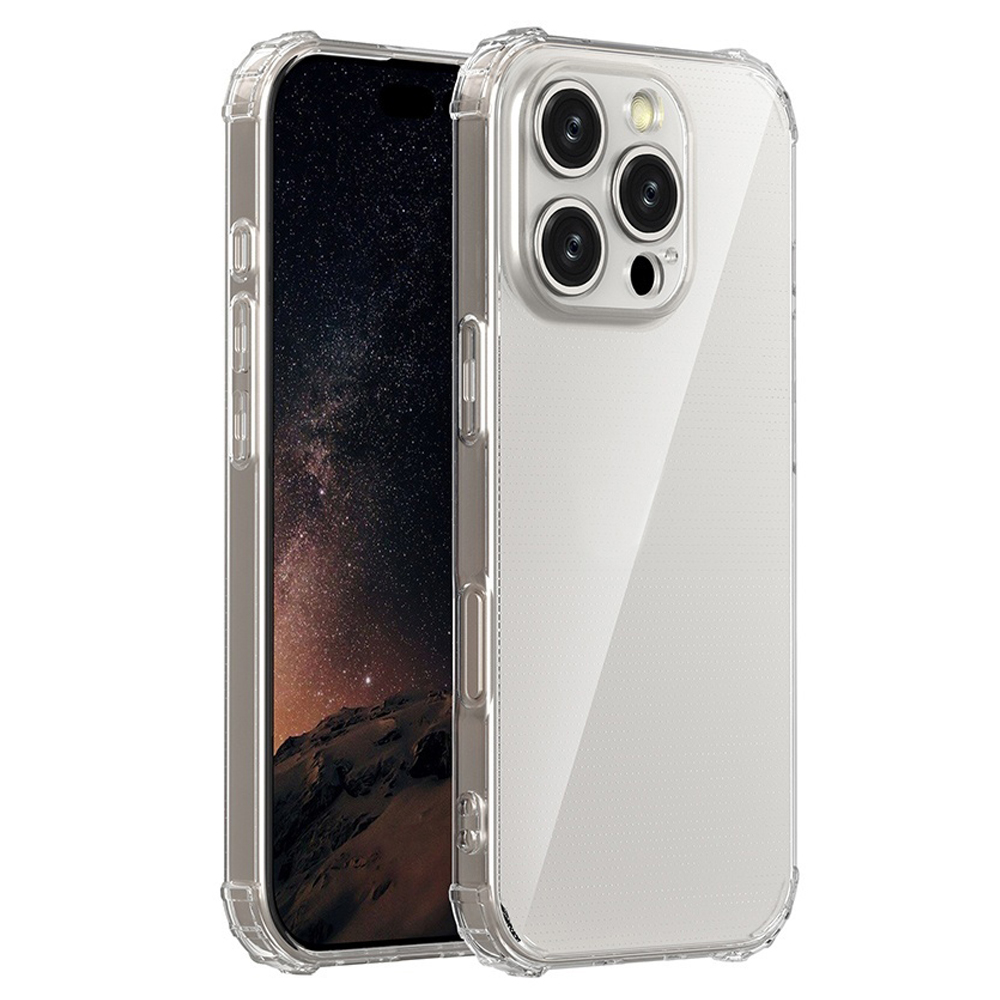 Силиконов калъф Anti Shock за iPhone 16 Pro Max, 1.5mm, Прозрачен