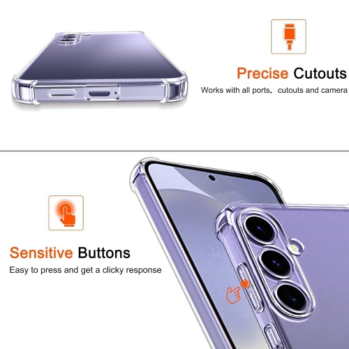 Силиконов калъф Anti Shock за Samsung Galaxy S24 FE, 1.5mm, Прозрачен