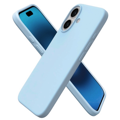 Силиконов калъф Silicone Lite за iPhone 16, Светло син