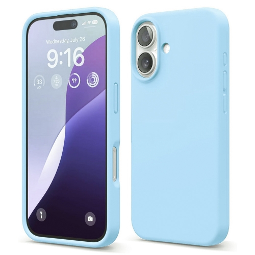 Силиконов калъф Silicone Lite за iPhone 16, Светло син