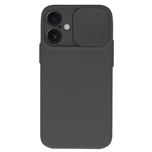 Силиконов калъф Camshield Soft за iPhone 16, Черен