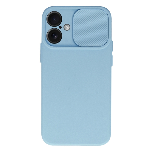Силиконов калъф Camshield Soft за iPhone 16, Светло син