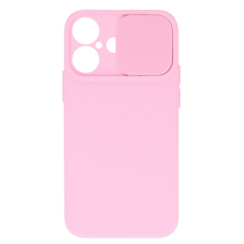Силиконов калъф Camshield Soft за iPhone 16, Светло розов