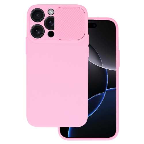 Силиконов калъф Camshield Soft за iPhone 16 Pro Max, Светло розов
