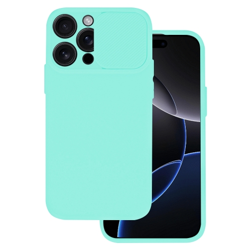 Силиконов калъф Camshield Soft за iPhone 16 Pro, Мента