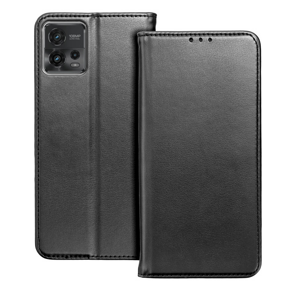 Калъф тефтер Magnetic Book за Motorola Moto G72, Черен