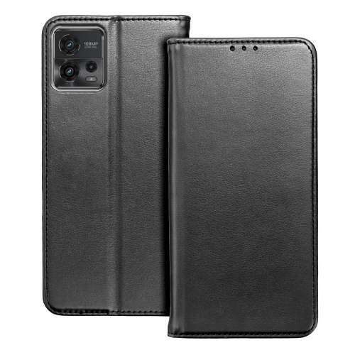 Калъф тефтер Magnetic Book за Motorola Moto G72, Черен