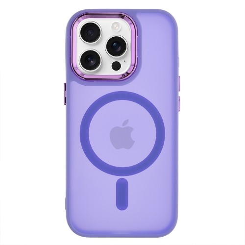 Удароустойчив калъф MagSF Matte за iPhone 15 Pro, Лилав