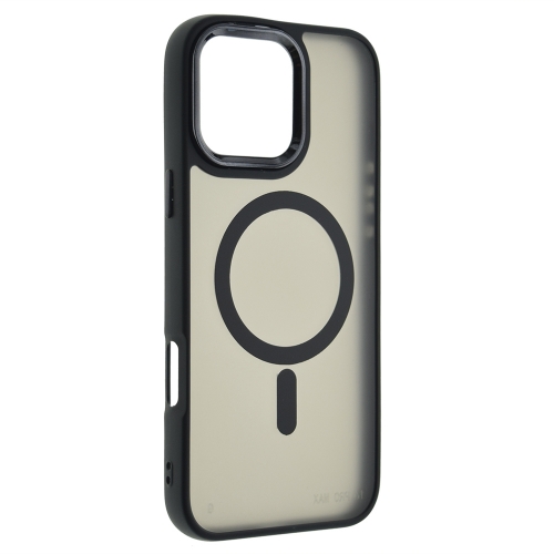 Удароустойчив калъф MagSF Matte за iPhone 16 Pro, Черен