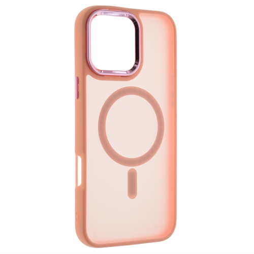 Удароустойчив калъф MagSF Matte за iPhone 16 Pro, Розов