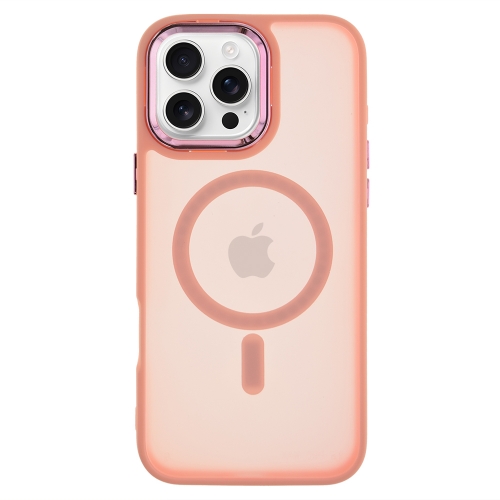 Удароустойчив калъф MagSF Matte за iPhone 16 Pro Max, Розов