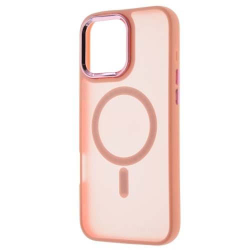 Удароустойчив калъф MagSF Matte за iPhone 16 Pro Max, Розов