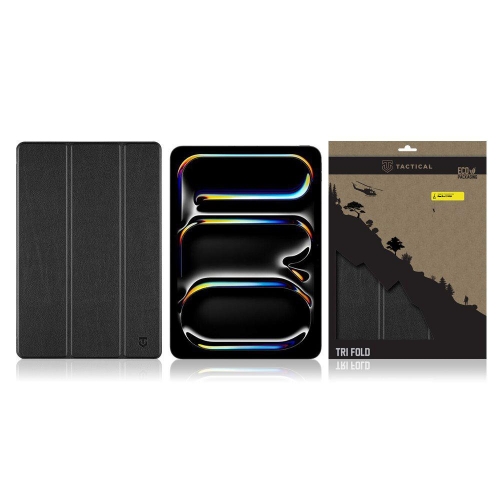 Калъф тефтер Tactical Book Tri Fold за iPad Pro11 2024, Черен