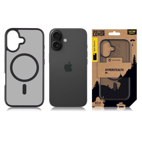 Удароустойчив калъф Tactical MagForce Hyperstealth за iPhone 16, Черен