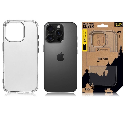 Силиконов калъф Tactical Plyo Cover за iPhone 16 Pro Max, Прозрачен