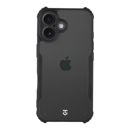 Удароустойчив калъф Tactical Quantum Stealth за iPhone 16, Прозрачен-черен