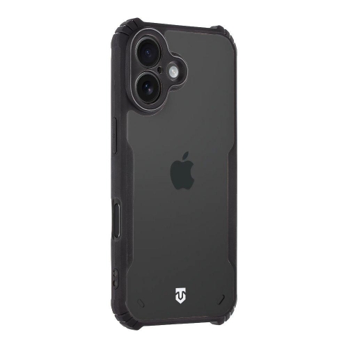 Удароустойчив калъф Tactical Quantum Stealth за iPhone 16, Прозрачен-черен