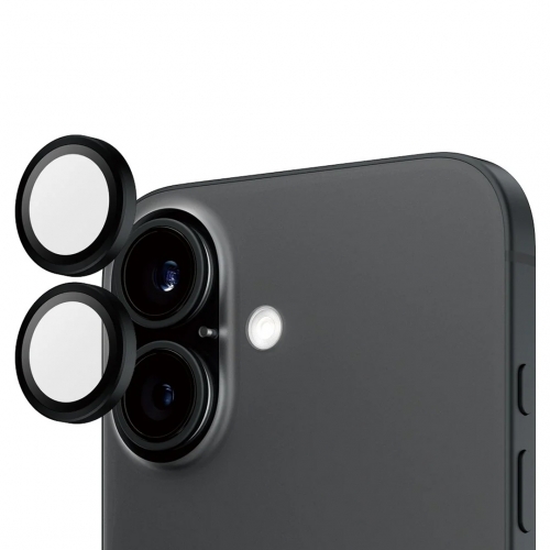 Стъклен Протектор за камера PanzerGlass Hoops Lens Protector за iPhone 16 / 16 Plus, Черен
