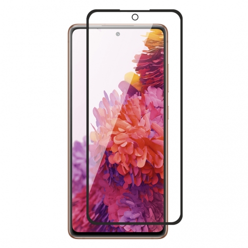 Стъклен протектор 6D Full Glue за Samsung Galaxy S20 FE, Черен