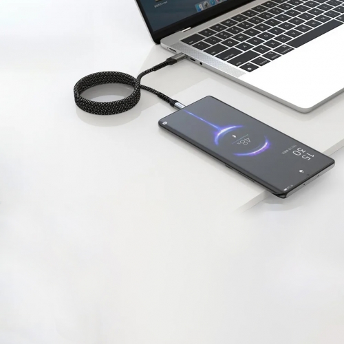 Магнитен кабел SWISSTEN Magnetic USB-C към USB-C, 1m, Черен