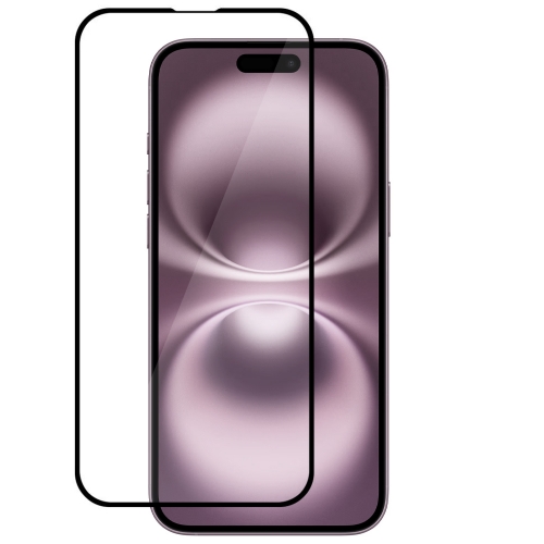 Стъклен протектор с метална рамка Metal Frame за iPhone 16, Черен
