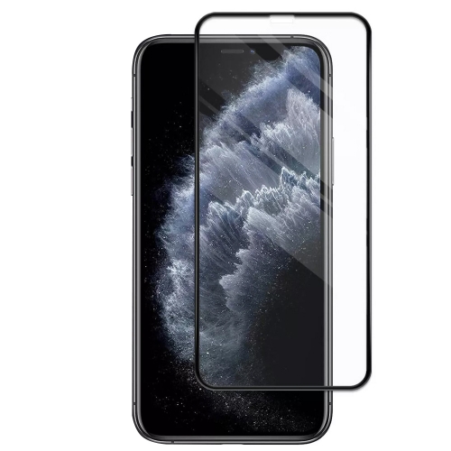 Стъклен протектор с метална рамка Metal Frame за iPhone XR / 11, Черен