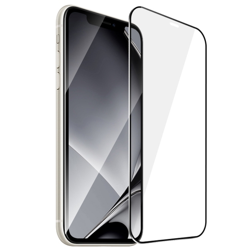 Стъклен протектор с метална рамка Metal Frame за iPhone XR / 11, Черен