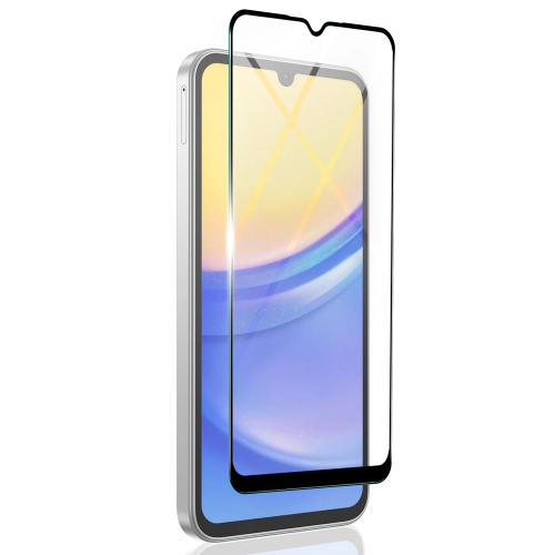 Стъклен протектор с метална рамка Metal Frame за Samsung Galaxy A15 5G, Черен