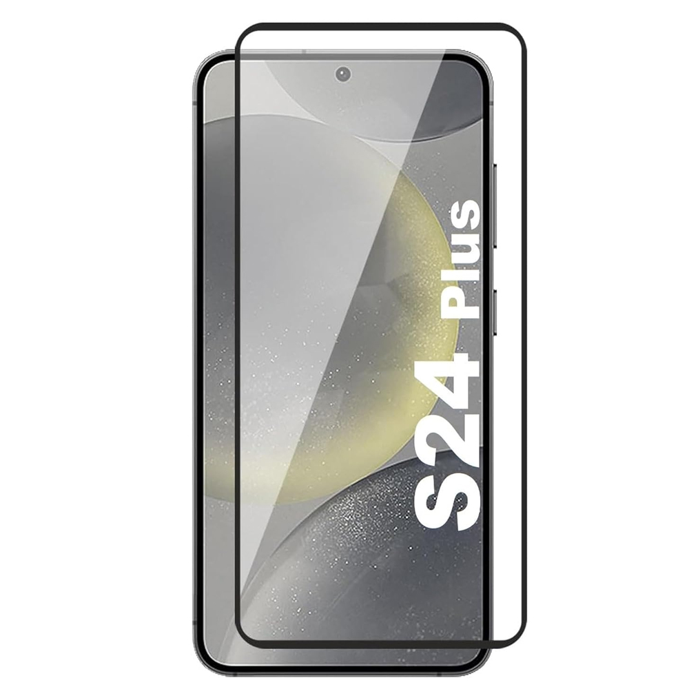 Стъклен протектор с метална рамка Metal Frame за Samsung Galaxy S24 Plus, Черен