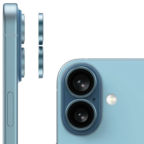 Стъклени протектори за камера Lens Fulm за iPhone 16 / 16 Plus, Син