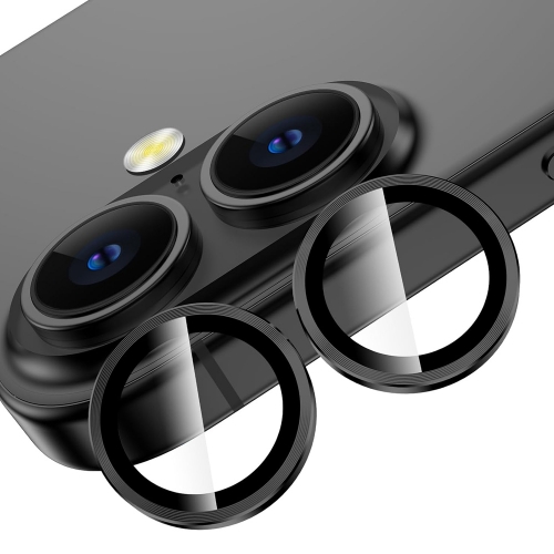 Стъклени протектори за камера Lens Fulm за iPhone 16 / 16 Plus, Черен