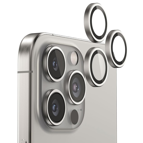 Стъклени протектори за камера Lens Fulm за iPhone 16 Pro / 16 Pro Max, Сребрист