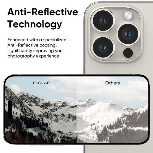 Стъклени протектори за камера Lens Fulm за iPhone 16 Pro / 16 Pro Max, Сребрист