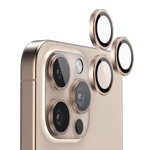 Стъклени протектори за камера Lens Fulm за iPhone 16 Pro / 16 Pro Max, Златист