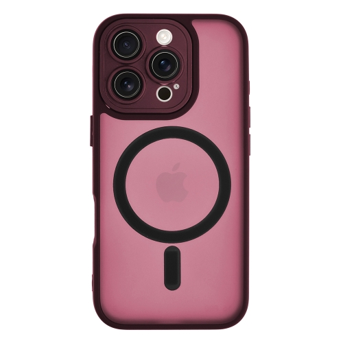 Удароустойчив калъф MagSF TP-27 за iPhone 16 Pro, Бордо