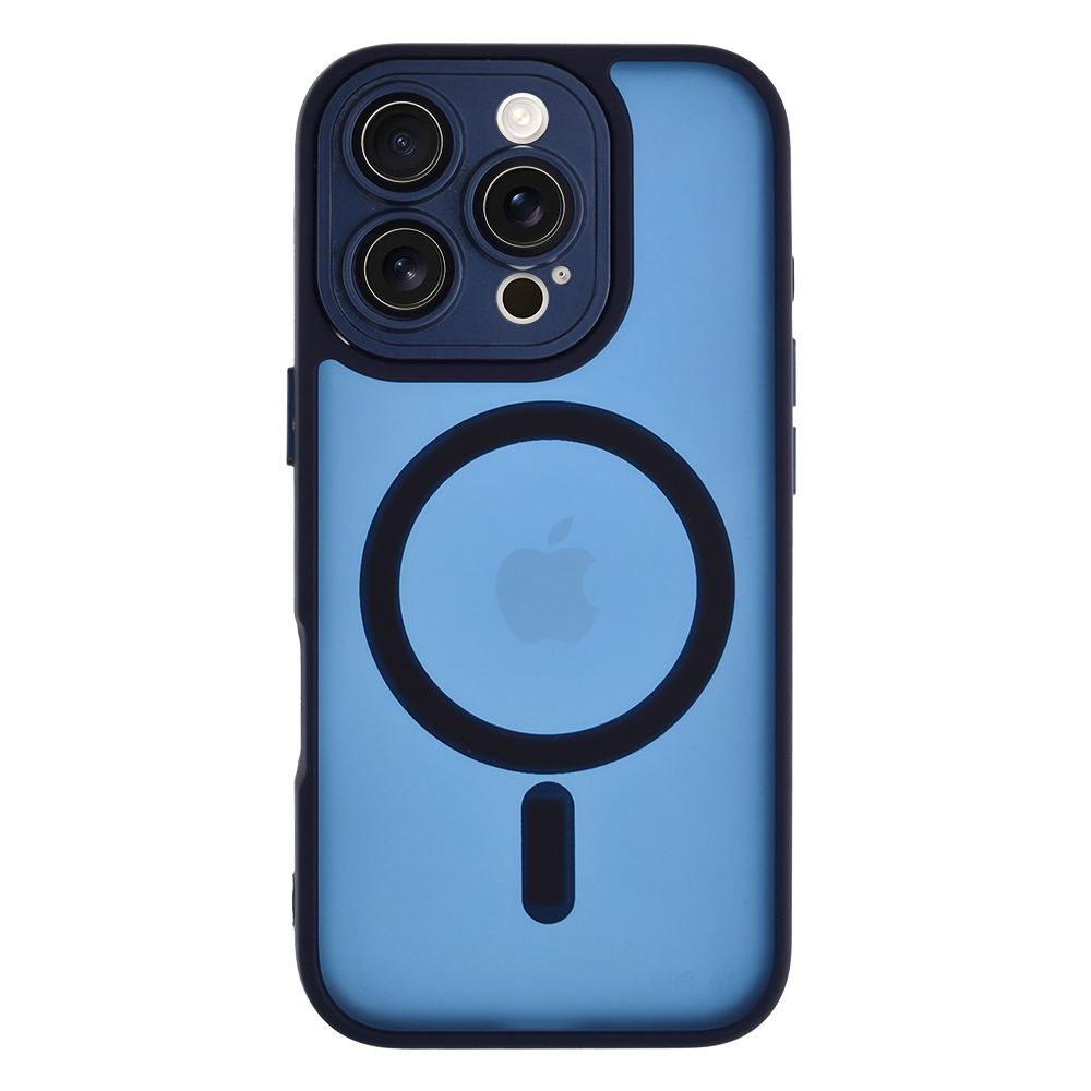 Удароустойчив калъф MagSF TP-27 за iPhone 16 Pro Max, Тъмно син