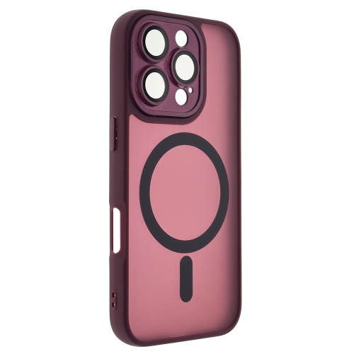 Удароустойчив калъф MagSF TP-27 за iPhone 16 Pro Max, Бордо