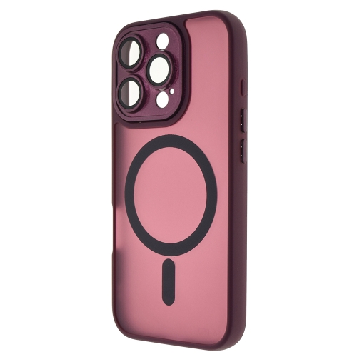 Удароустойчив калъф MagSF TP-27 за iPhone 16 Pro Max, Бордо