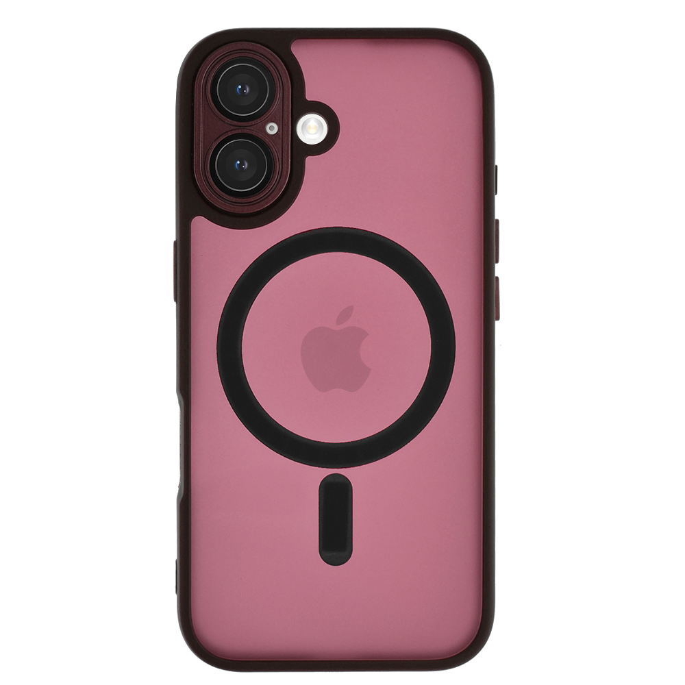 Удароустойчив калъф MagSF TP-27 за iPhone 16, Бордо