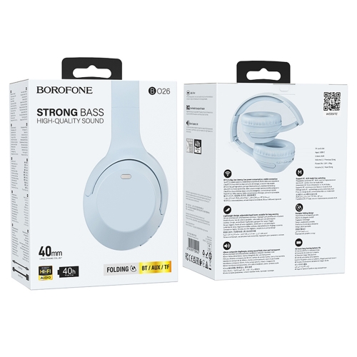 Безжични Слушалки Bluetooth BOROFONE BO26 Delightful, Син